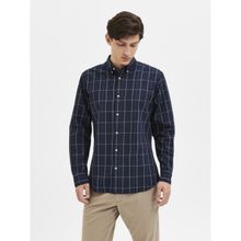 Selected Blue Check Organic Cotton Shirt