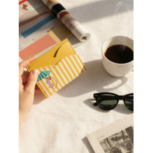 ETCETERA Stripe Right - Wet And Wild Card Holder - Mustard