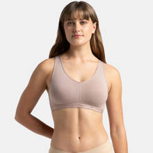 Jockey ES04 Wirefree Padded Super Combed Cotton Elastane Lounge and Sleep Bra - Mocha