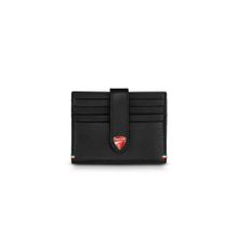 Ducati Sicuro Black Genuine Leather Card Holder for Men