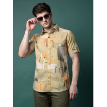 CRIMSOUNE CLUB Men Multicolor Printed Linen Shirt