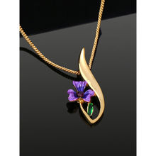 Estele Gold Plated Floral Shaped Pendant With Chain Girls And Women