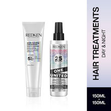 Redken Day & Night Hair Treatment Combo - Acidic Bonding Concentrate Leave-In Treatment & One United