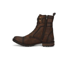 Delize Solid Brown Lace-up High Ankle Boots