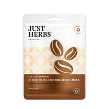 Just Herbs Coffee + Cinnamon Pollution Control Face Sheet Mask