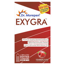 Dr. Morepen Exygra Lubricated Dotted Condoms - Strawberry