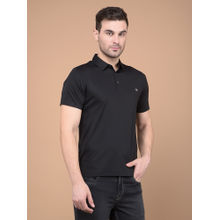 CRIMSOUNE CLUB Mens Black Polo Neck T-Shirt