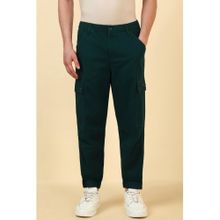Allen Solly Men Green Solid Casual Joggers
