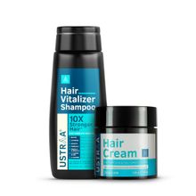 Ustraa Hair Vitalizer Shampoo & Hair Cream Daily-Use Combo