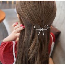 OOMPH Jewellery Silver Tone Delicate Fashion Hair Clips Hairpin Hair Clamps In BowTie Knot Shape