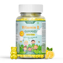 Inlife Vitamin D Gummies Supplement For Kids, Men & Women - Bone & Muscle Health - Immunity Booster