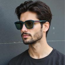 TED SMITH Unisex Green Premium Italian Tr90 Sunglasses with Polarized Lenses