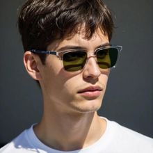 TED SMITH Unisex Green Premium Italian Acetate Sunglasses with Polarized Lenses