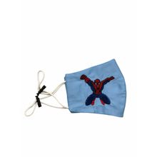 The Tie Hub Spider-man Sky Blue Embroidered Mask
