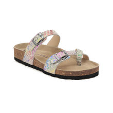 HF Journey Women Multi-Color Round Toe Sandals