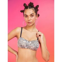 Enamor Xo Cheetah Print Non-Wired Non Padded Multiway Bra
