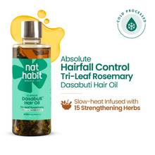 Nat Habit Trileaf Rosemary Hair Fall Control Ayurvedic Hair Oil With Hibiscus, Neem & Curry