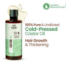 Nat Habit 100% Pure Cold Pressed Castor Oil For Hair Growth, Eyelash, Eyebrows & Skin Moisturizer
