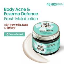 Nat Habit Multi Nut Shea Omega3 Malai Body Butter for Dry Skin & Body Acne 48 HR Moisture