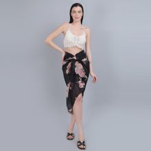 Mod & Shy Women Printed Wrap-Around Sarong Black