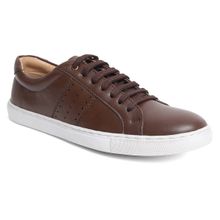 FACCE FELICI Men Brown Synthetic Leather Outdoor Casual Sneakers