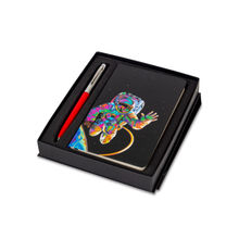 Fisher Space Cap-O-Matic Ball Pen Red With Chrome Body & Astronaut Thermal Display A6 Notebook