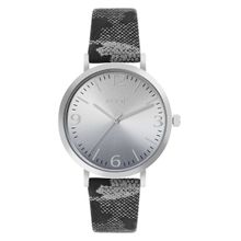 FCUK Women Analogue Watch With Printed Black Leather Strap - FK00031D (M)