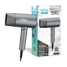 VEGA Ionic 1200-1400W Foldable Hair Dryer for Men & Women with 2 Heat/Speed Setting, (VHDH-28)
