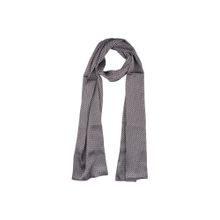 The Tie Hub Grey Pure Silk Scarf with Small White Chain Print