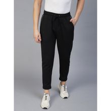 RIGO Men Black Poly Corduroy Jogger