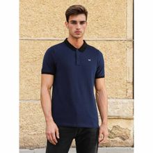 Lee Mens Solid Navy Polo T-Shirt (Slim)