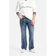 Snitch Blue Washed Regular Casual Jeans for Men