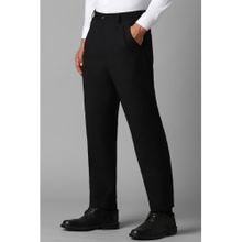 Louis Philippe Men Black Classic Fit Pleated Formal Trousers