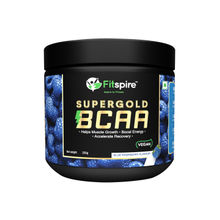 Fitspire Super Gold BCAA - 250 gm - Support Muscle Recovery - Blue Raspberry - 18 Servings