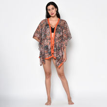 Da Intimo Printed Lacey Cover-up Swim Dress - Orange