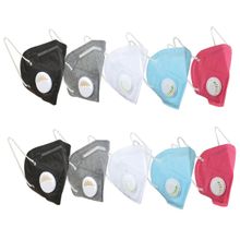 Fabula Pack of 10 KN95/N95 Anti-Pollution Reusable 5 Layer Mask (White,Black,Blue,Grey,Pink)