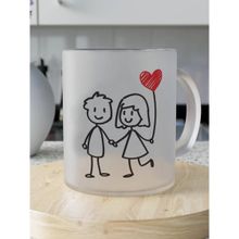 Indigifts Valentine Day Gifts I Belong With You Quote Printed White Frost Mug