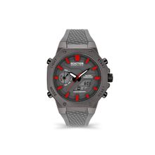 Reaction Kenneth Cole Analogue-Digital Men Grey Silicon Strap Zepp Watch KRWGP2191702
