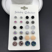OOMPH Jewellery Combo Of 12 Silver Tone Crystal & Shimmer Fashion Ear Stud Earrings For Women