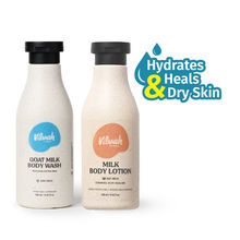 VILVAH Goatmilk and Vanilla Bodywash & Milk Body Lotion Combo