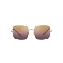 Ray-Ban Rose Gold Sunglasses (0RB1971-Square-Gold Frame-Red Lens-54: 54 mm)