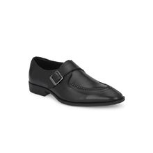 Alberto Torresi Genuine Black Leather Monk Shoes