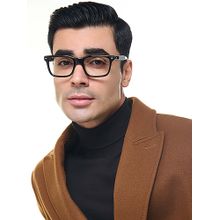 Lenskart STUDIO Unisex Zero Power Blue Cut & Antiglare Black Frame Full Rim Computer Glasses
