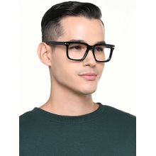 Lenskart STUDIO Unisex Zero Power Blue Cut & Antiglare Black Frame Full Rim Computer Glasses