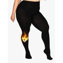 G Heist Women Plus Size High Waist Fleece Winter Fur Stockings