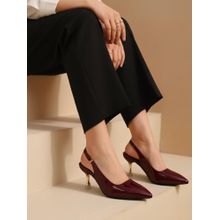 LYDC LONDON Ultra-Comfort Wine Solid Pump Heels