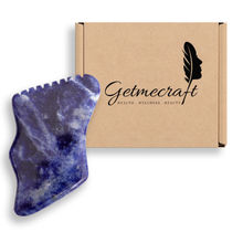 Getmecraft Sodalite Gua Sha Facial Massage Tool With Teeth S...