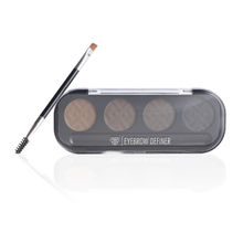 PAC Eyebrow Definer Palette 4 colors - Fine Powder Formula With 2-in-1 Angled Spoolie Brush