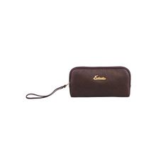 Esbeda Solid Pu Synthetic Pouch - Dark Brown