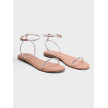 Twenty Dresses by Nykaa Fashion Nude Open Round Toe Embellished Party Sandals for Women